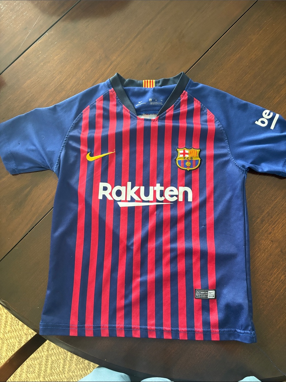 Nike Kids Messi FC Barcelona Short Sleeve Jersey - Blue & Red